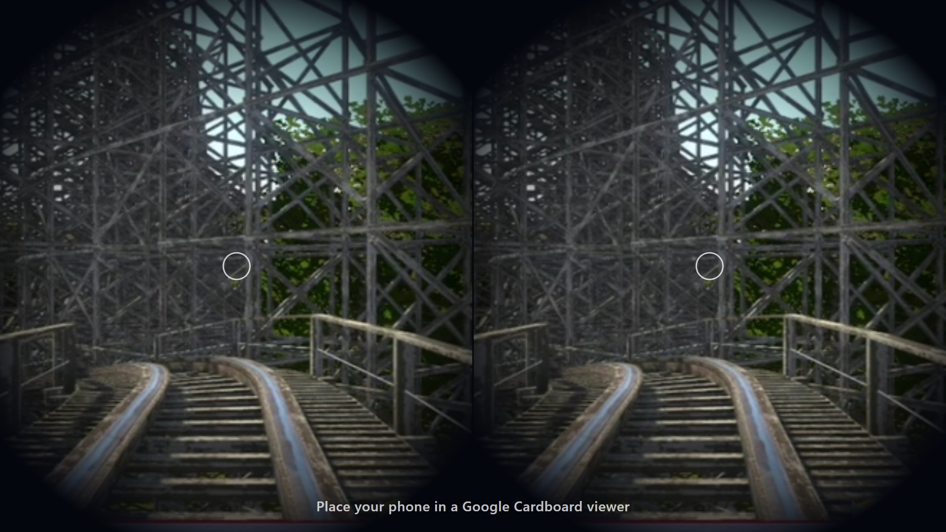 VR headset split-screen mode